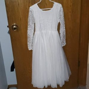 A white formal dress